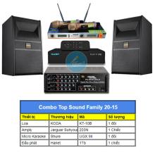 Dàn karaoke TopSound Family 20-15 chính hãng, phù hợp cho gia đình có phòng diên tích dưới 25m2