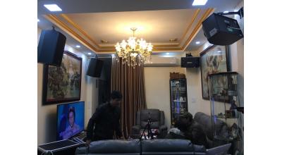 Thi công và thiết kế bộ dàn karaoke chính hãng cho gia đình chú Hùng ở Hai Bà Trưng, Hà Nội.