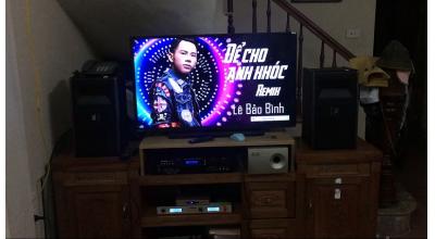 Lắp đặt bộ dàn karaoke gia đình cho anh Thìn ở Hoàng Mai, Hà Nội.