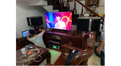 LẮP DÀN ÂM THANH KARAOKE MỸ CHO CHÚ HIỂN BÌNH TÂN