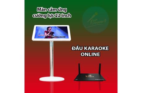 Combo đầu karaoke online kèm màn cảm ứng 22 inch