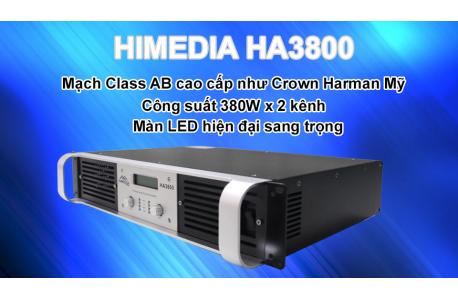 Cục đẩy công suất 2 kênh Himedia HA3800 chính hãng - 380W/ Kênh