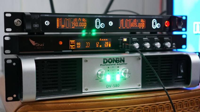 Lắp đặt dàn âm thanh karaoke của anh Tùng Bình Dương