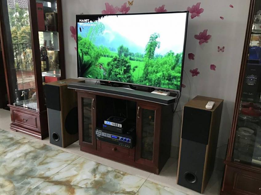 Bộ dàn Karaoke gia đình của anh Chung ở Củ Chi