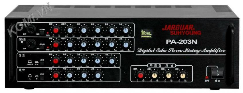 Phân biệt hàng xịn và nhái Âm Ly Jaguar Suhyoung PA 203N chính hãng KOMI , hướng dẫn cách chỉnh âm  Âm Ly Jaguar