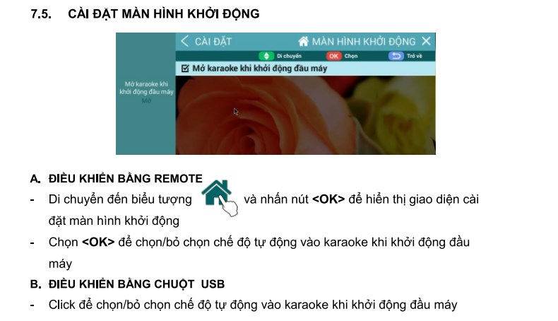 Cài đặt màn hình khởi động