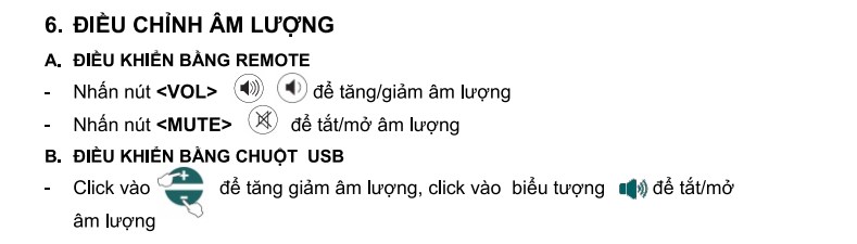 Điều chỉnh âm lượng trên acnos sb801